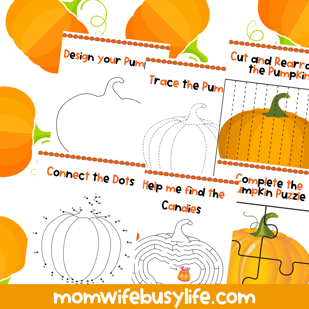 FREE Printable Pumpkin Activity Pack Mom Wife Busy Life 