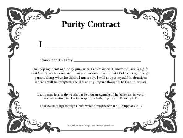 catholic purity pledge card template free printable