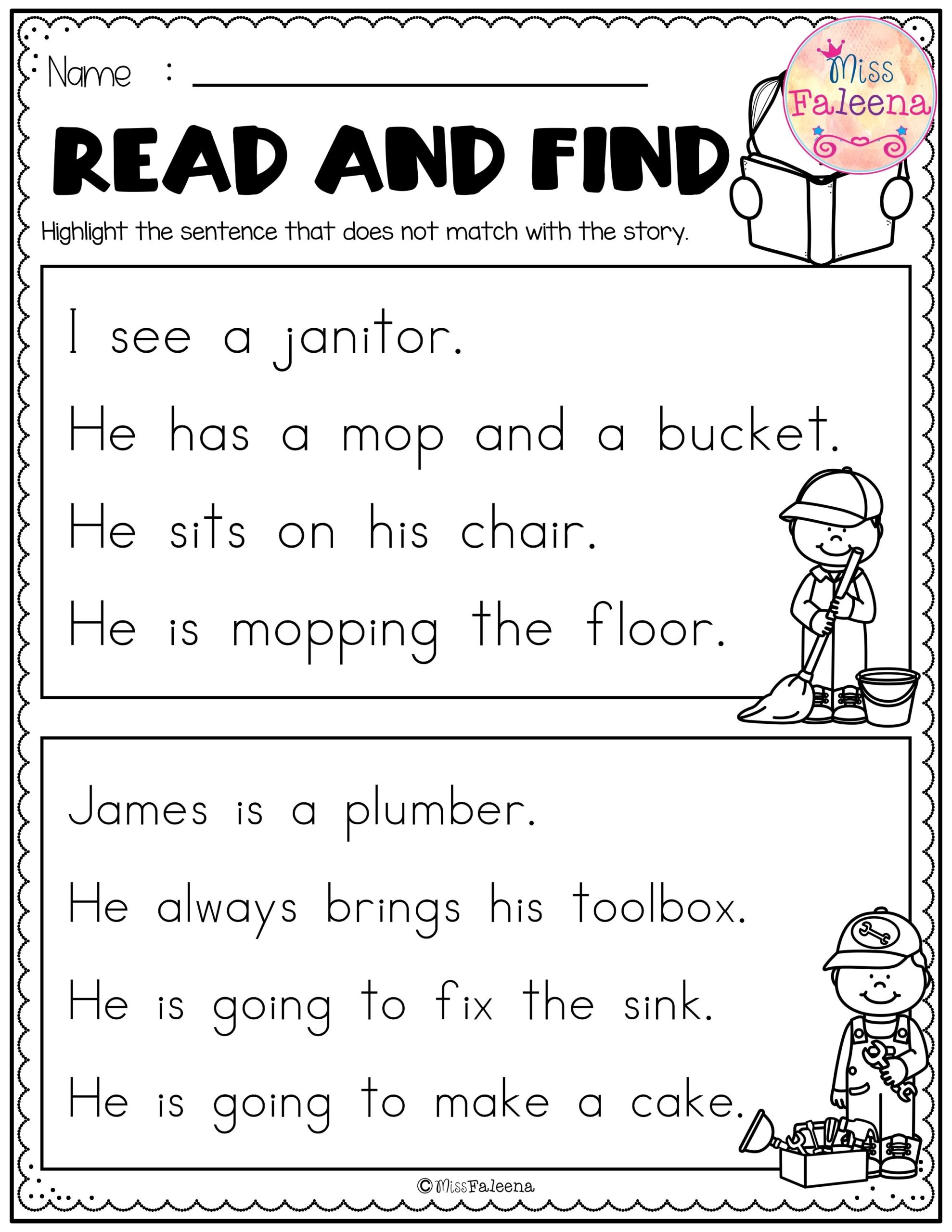 free printable reading activities