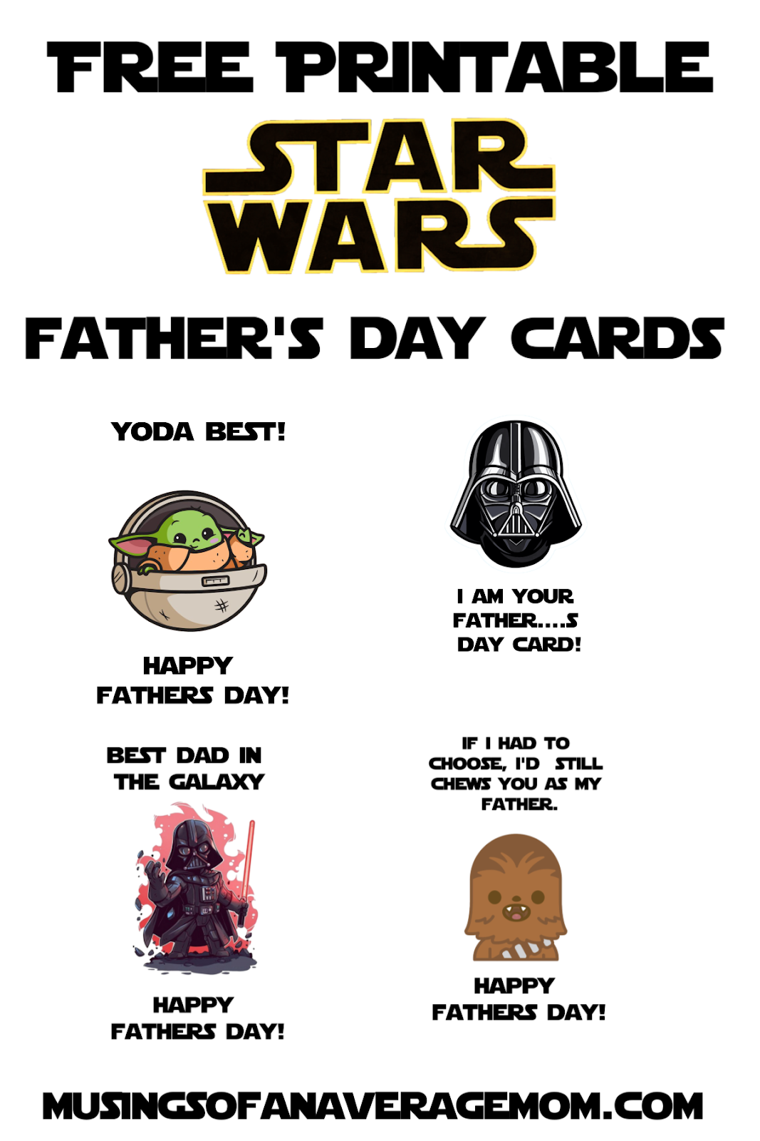 Free Printable Star Wars Fathers Day Cards Printable Templates
