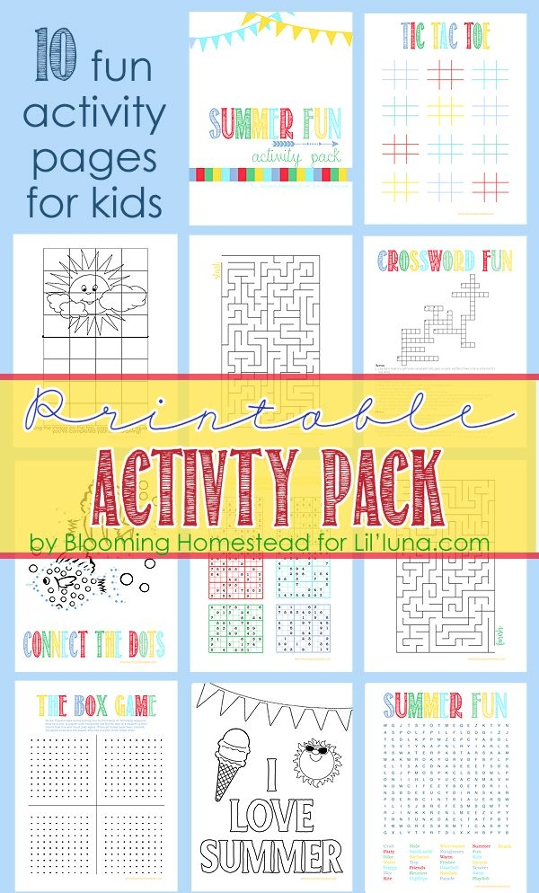 free printable activity packs