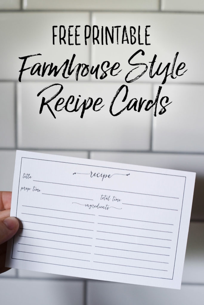 Free Printable Vintage Farmhouse Recipe Cards Our Handcrafted Life