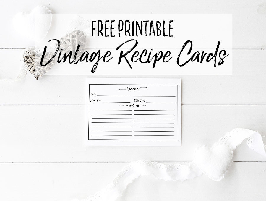free editable printable farmhouse recipe card template