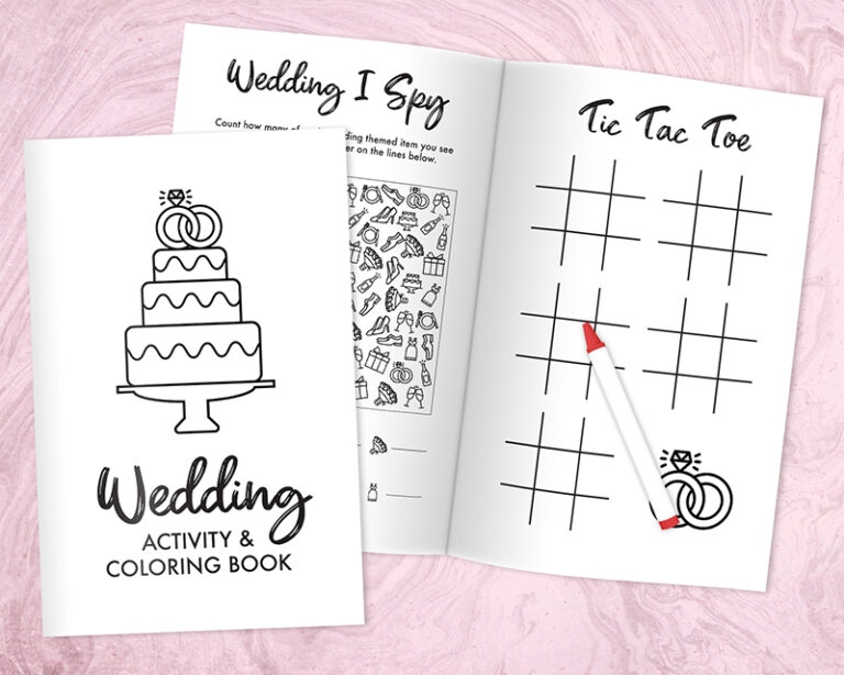 colouring free printable wedding activity book pages