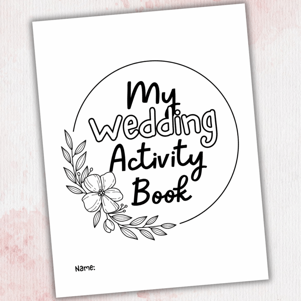 childrens wedding reception colouring free printable wedding activity book pages
