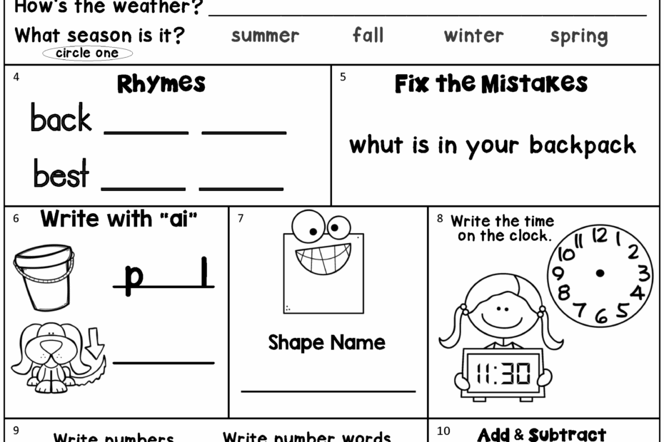 Free Printable Worksheets For 2Nd Graders