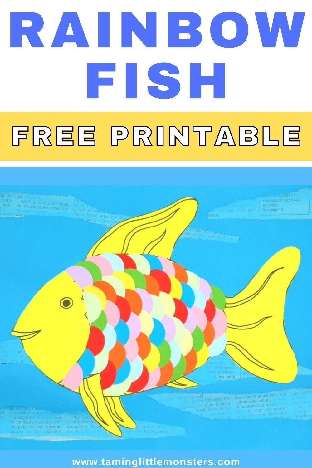 Free Rainbow Fish Printable Template For Kids Rainbow Fish Template 