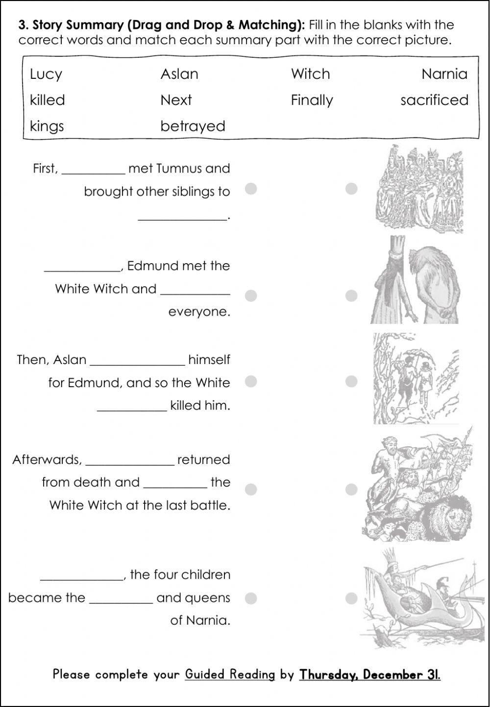 Free The Lion The Witch And The Wardrobe Worksheet Download Free The 