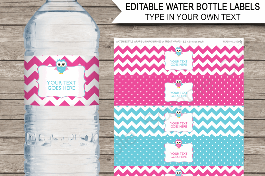 Free Water Bottle Labels For Baby Shower Template Detrester