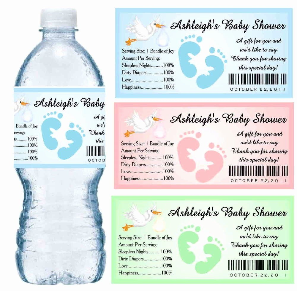 Free Water Bottle Labels For Baby Shower Template Detrester