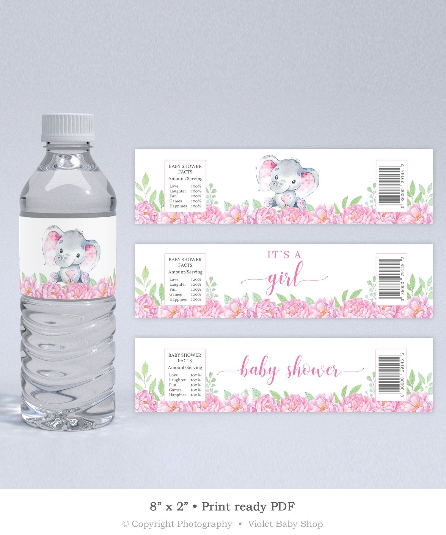Free Water Bottle Labels For Baby Shower Template Detrester