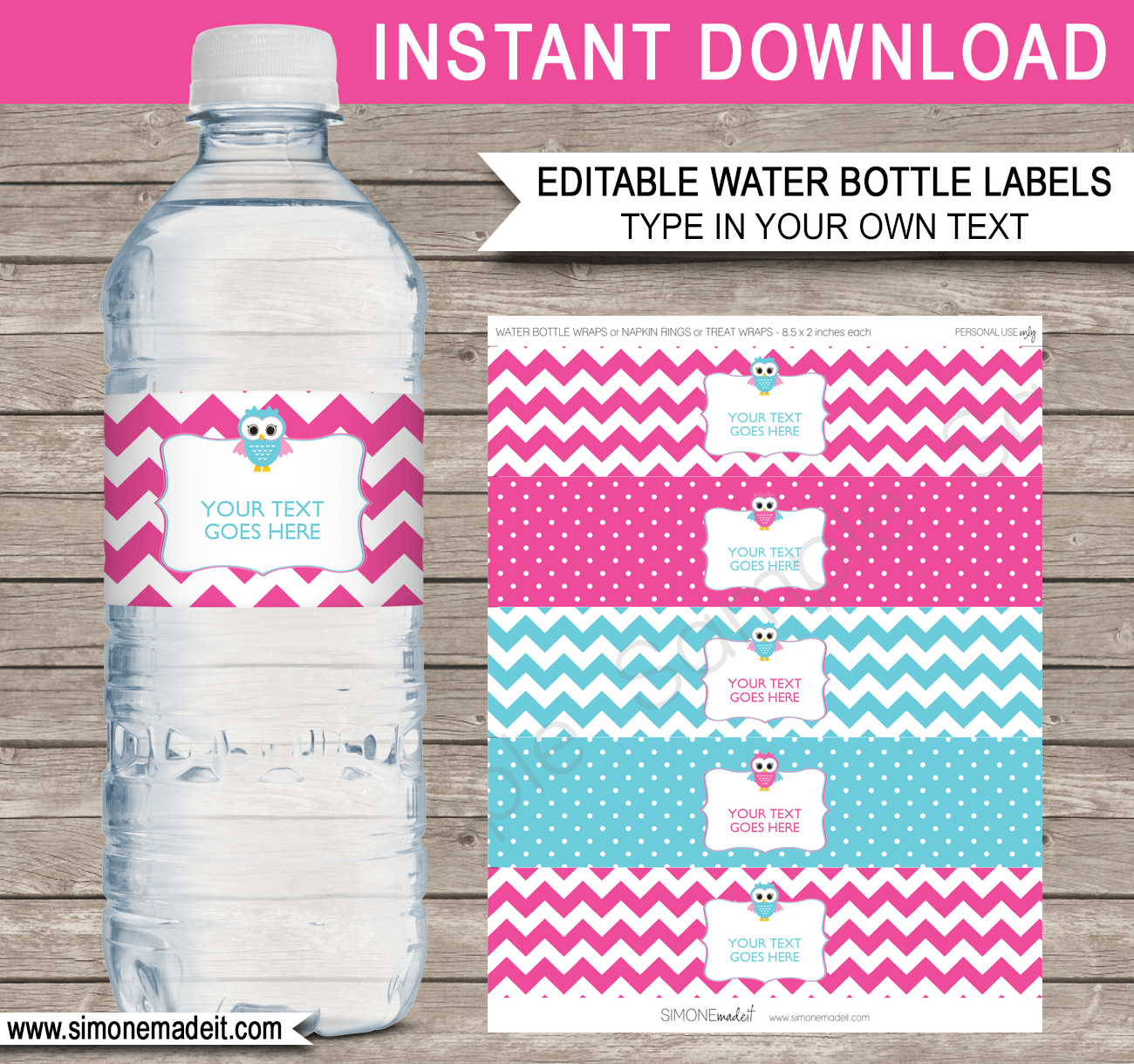 Free Water Bottle Labels For Baby Shower Template Detrester