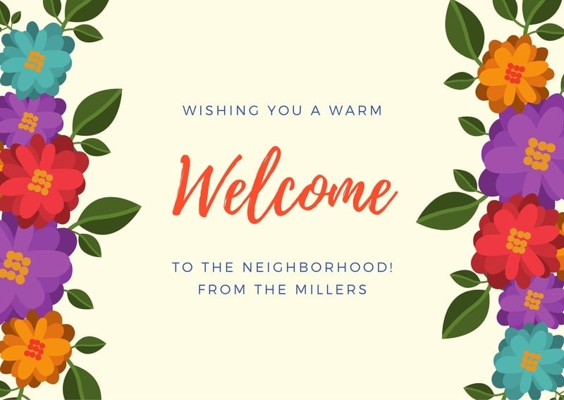 Free Welcome Cards Templates To Customize Canva