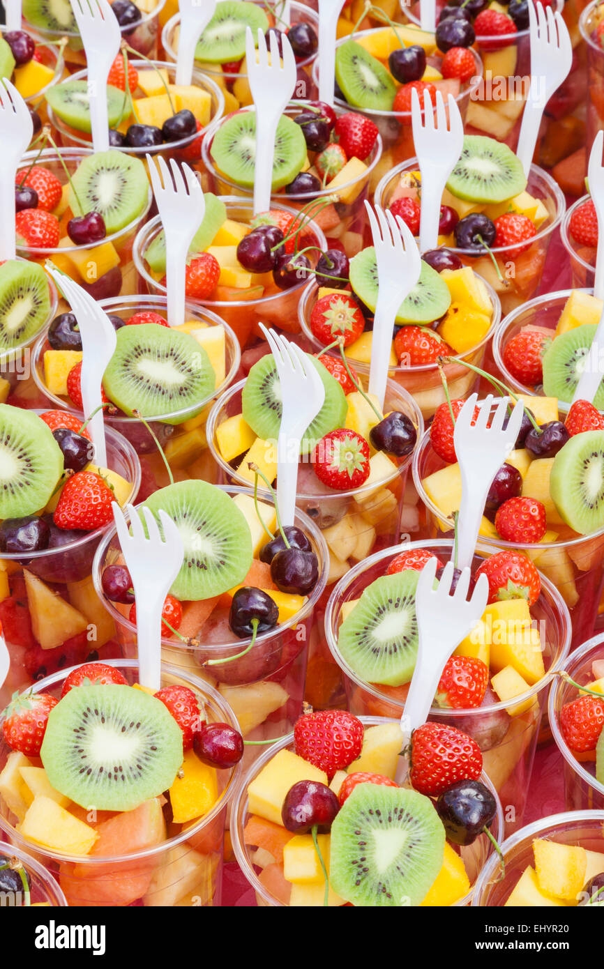Fresh Fruit Cups Display Hi res Stock Photography And Images Alamy
