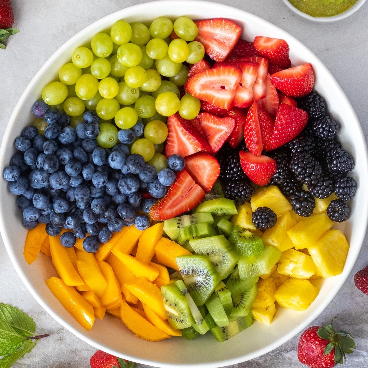 Fresh Fruit Salad With A Citrus Mint Glaze FIXED On FRESH