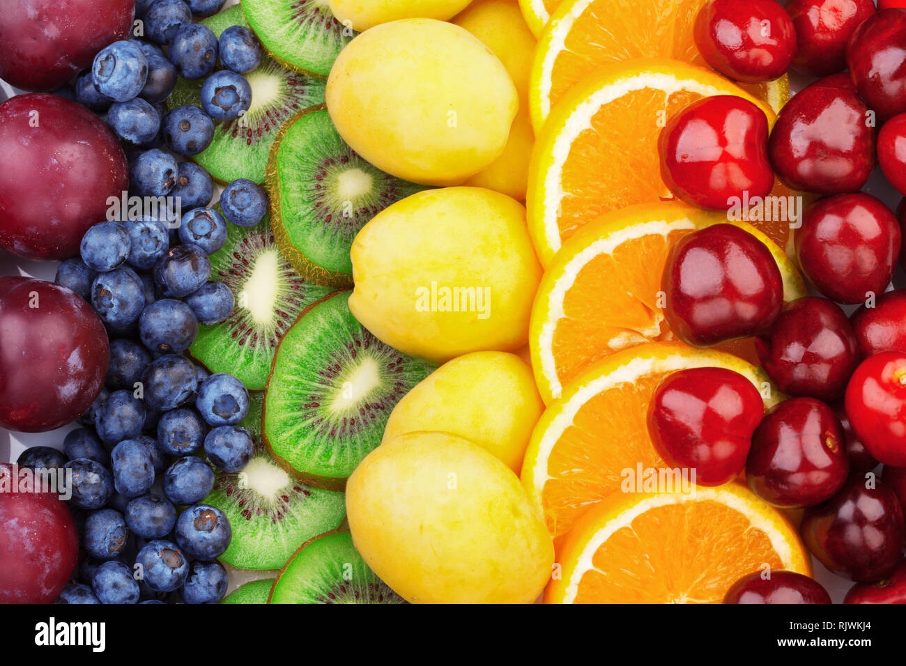 Fresh Fruits Assorted Fruits Colorful Background Color Range Stock Photo Alamy