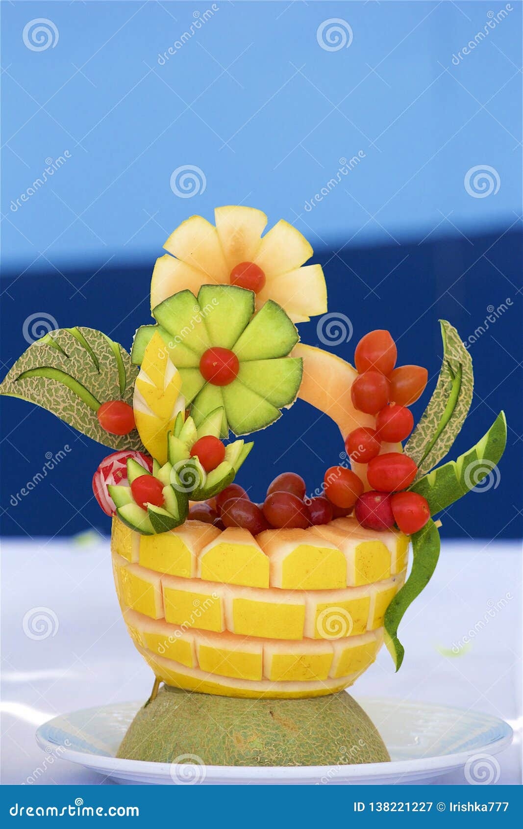 Fruit And Vegetable Carving Stock Image Image Of Colourful 