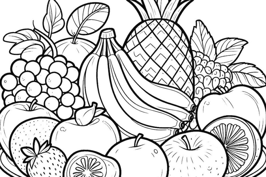Fruit Basket Coloring Page