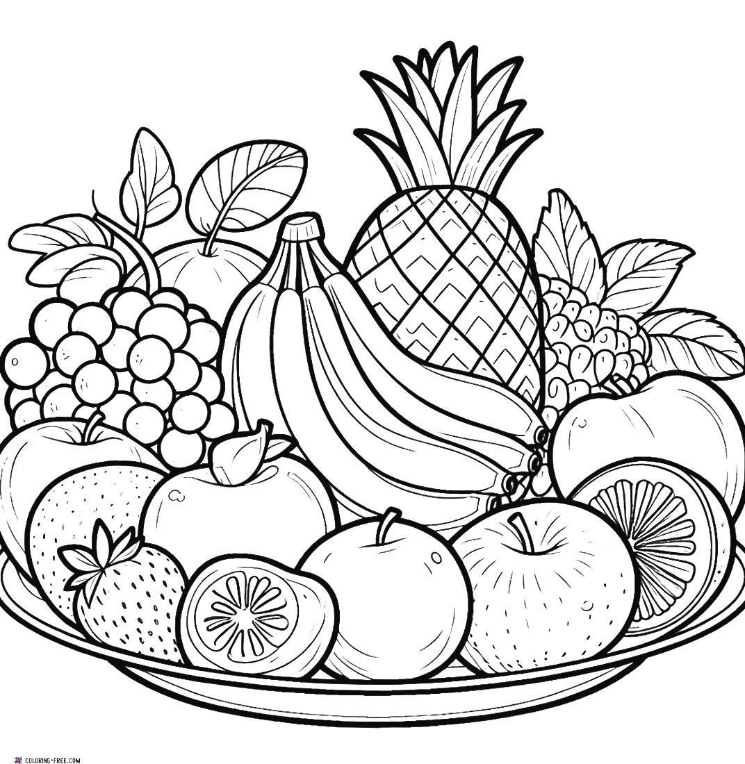 Fruit Basket Coloring Page