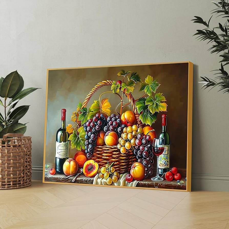 Fruit Canvas Wall Art Fruit Wall Decor Grape Wine Pictures Wall Decor Wine Canvas Wall Art Kitchen Pictures Wall Decor Kitchen Fruit Wall Decor 