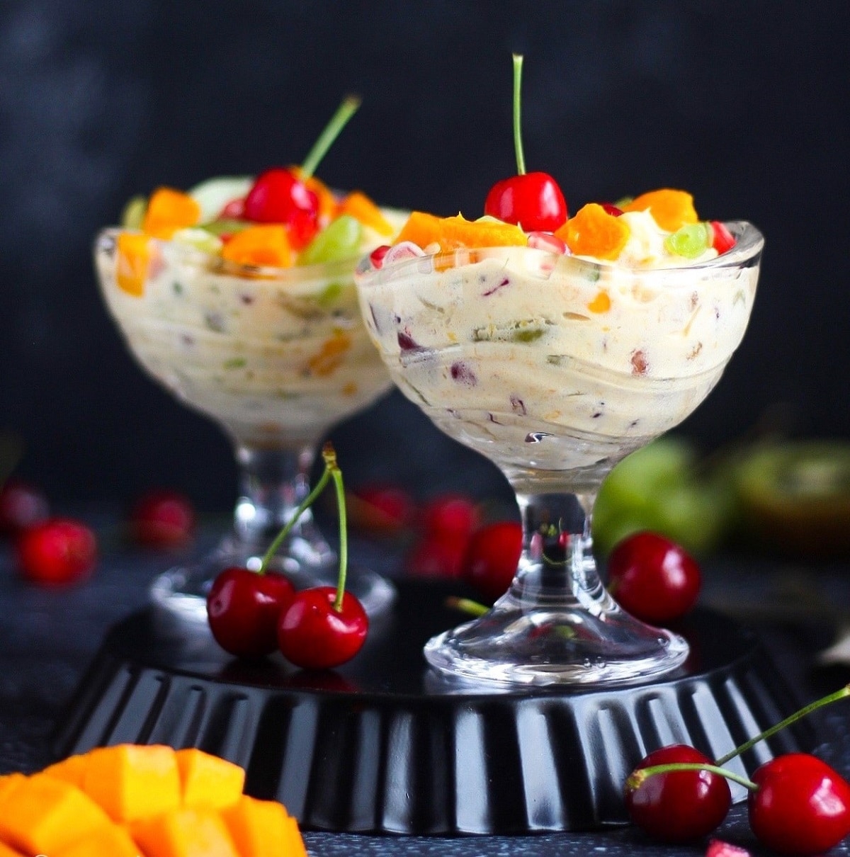 Fruit Cream Fruit Salad With Cream