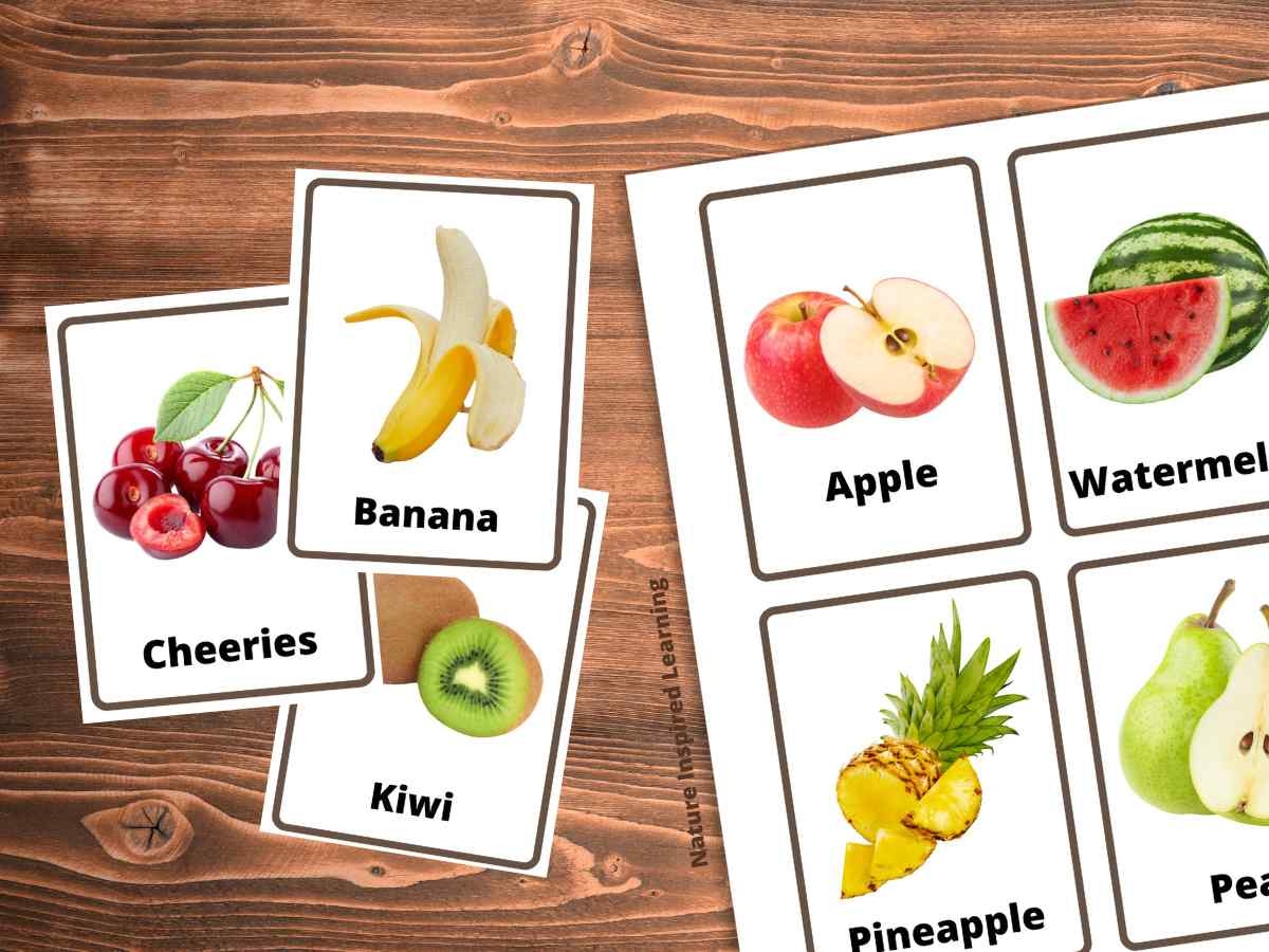 Fruit Flashcards Nature Inspired Learning
