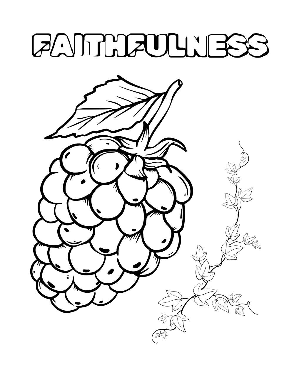 fruit of the spirit pictures to color