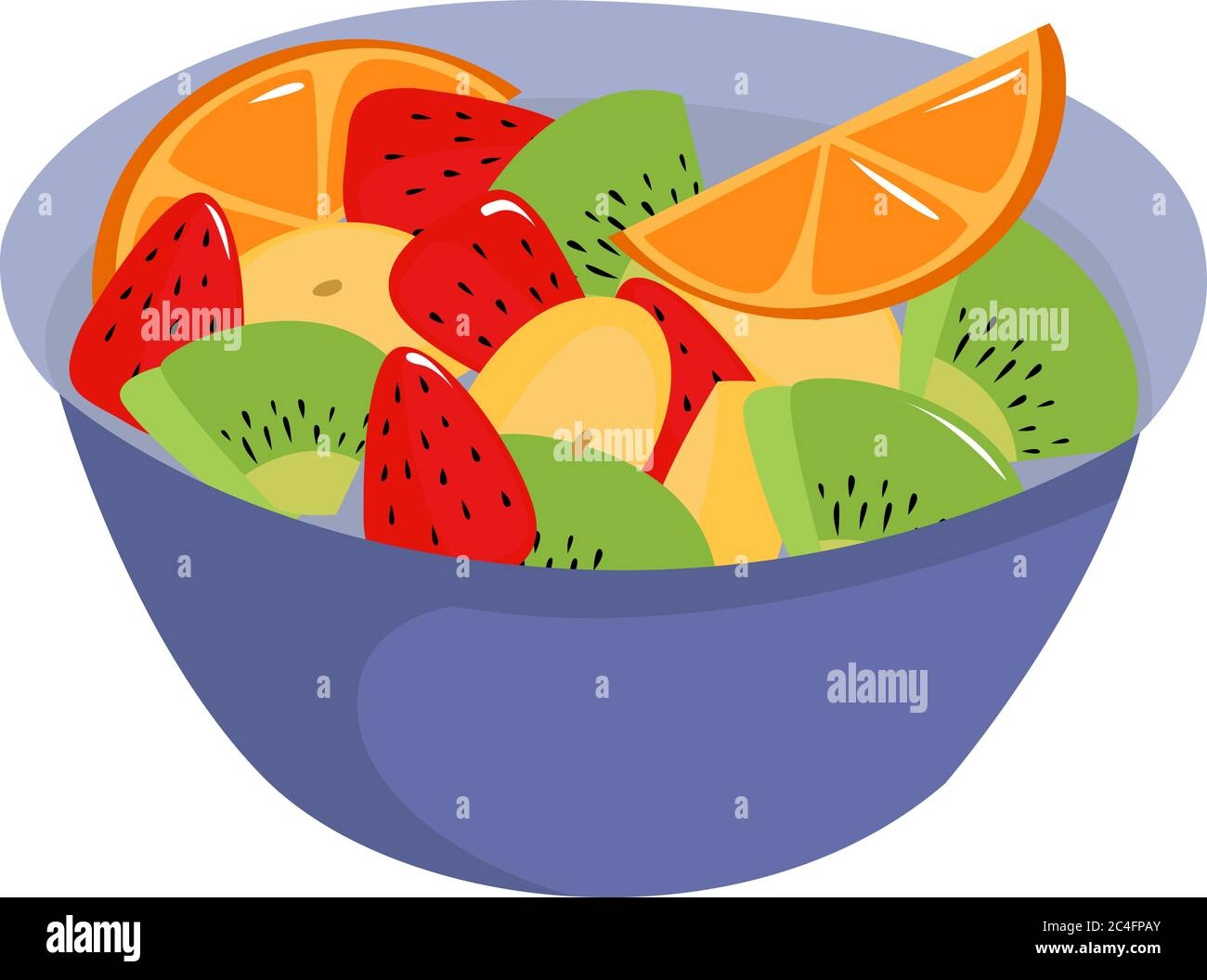 Fruit Salad Illustration Vector On White Background Stock Vector Image U0026 Art Alamy