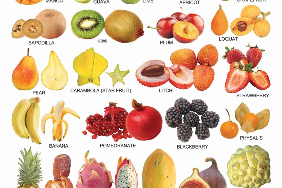 Fruits All In One Educational Wall Chart For Kids Both Side Hard Laminated Size 48 X 73 Cm Dreamland Publications Amazon in Books
