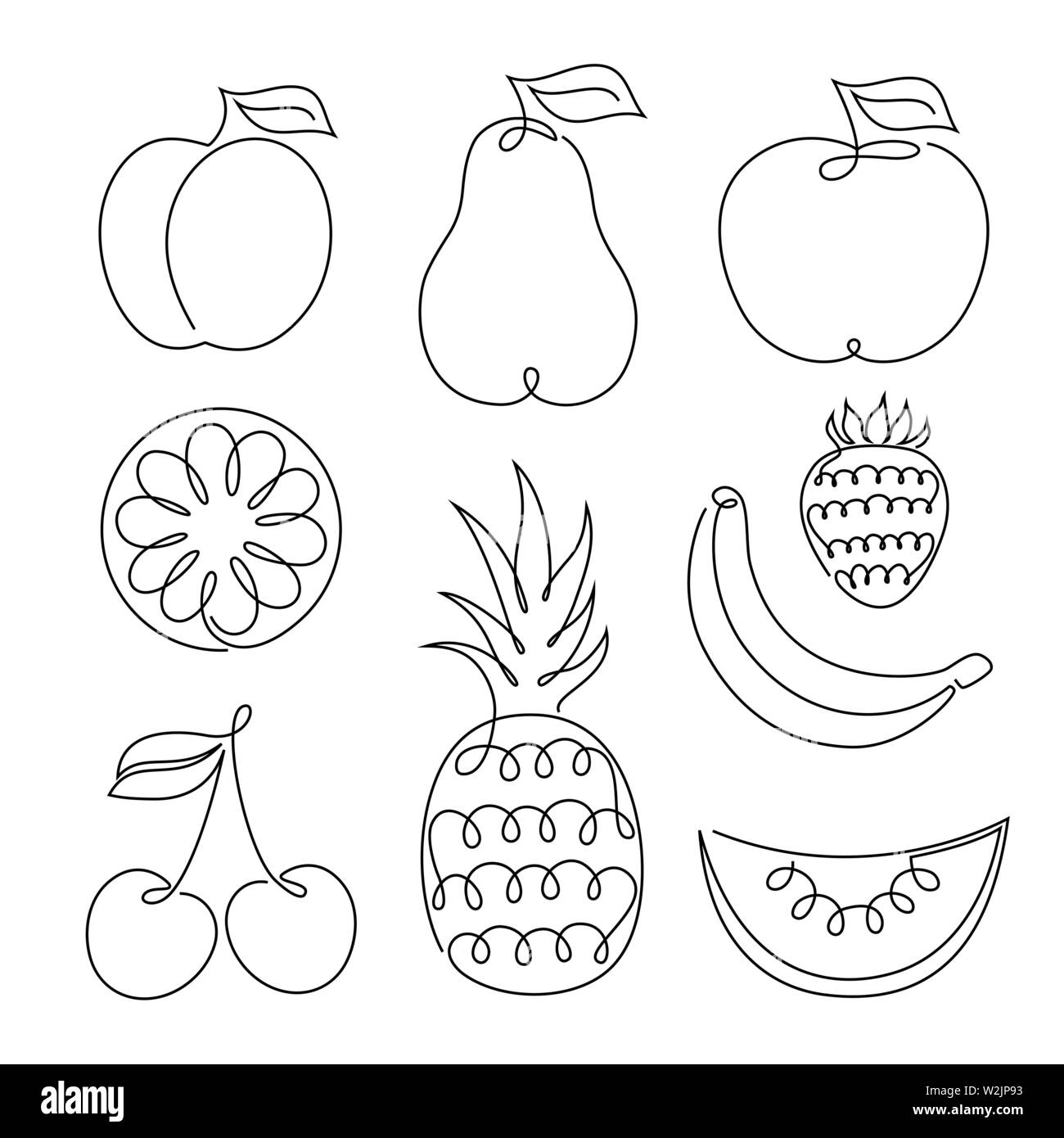 Fruits Pineapple Black And White Stock Photos U0026 Images Alamy