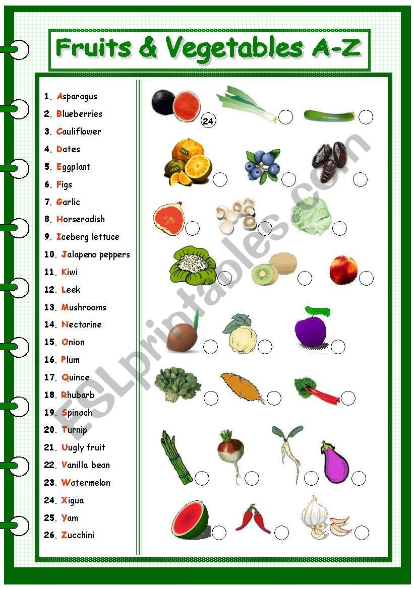 fruit list az with pictures