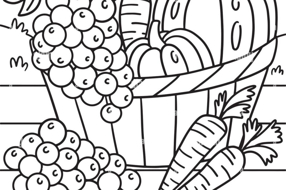 Fruits Vegetables Coloring Book Hi res Stock Photography And