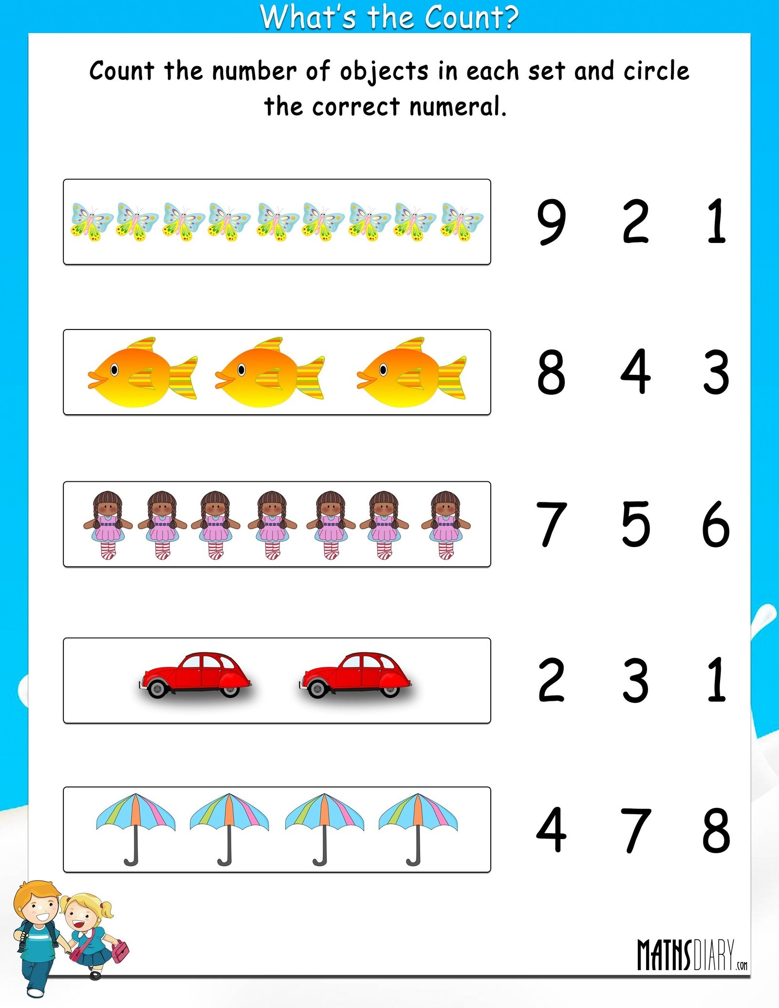 Grade One Math Worksheets