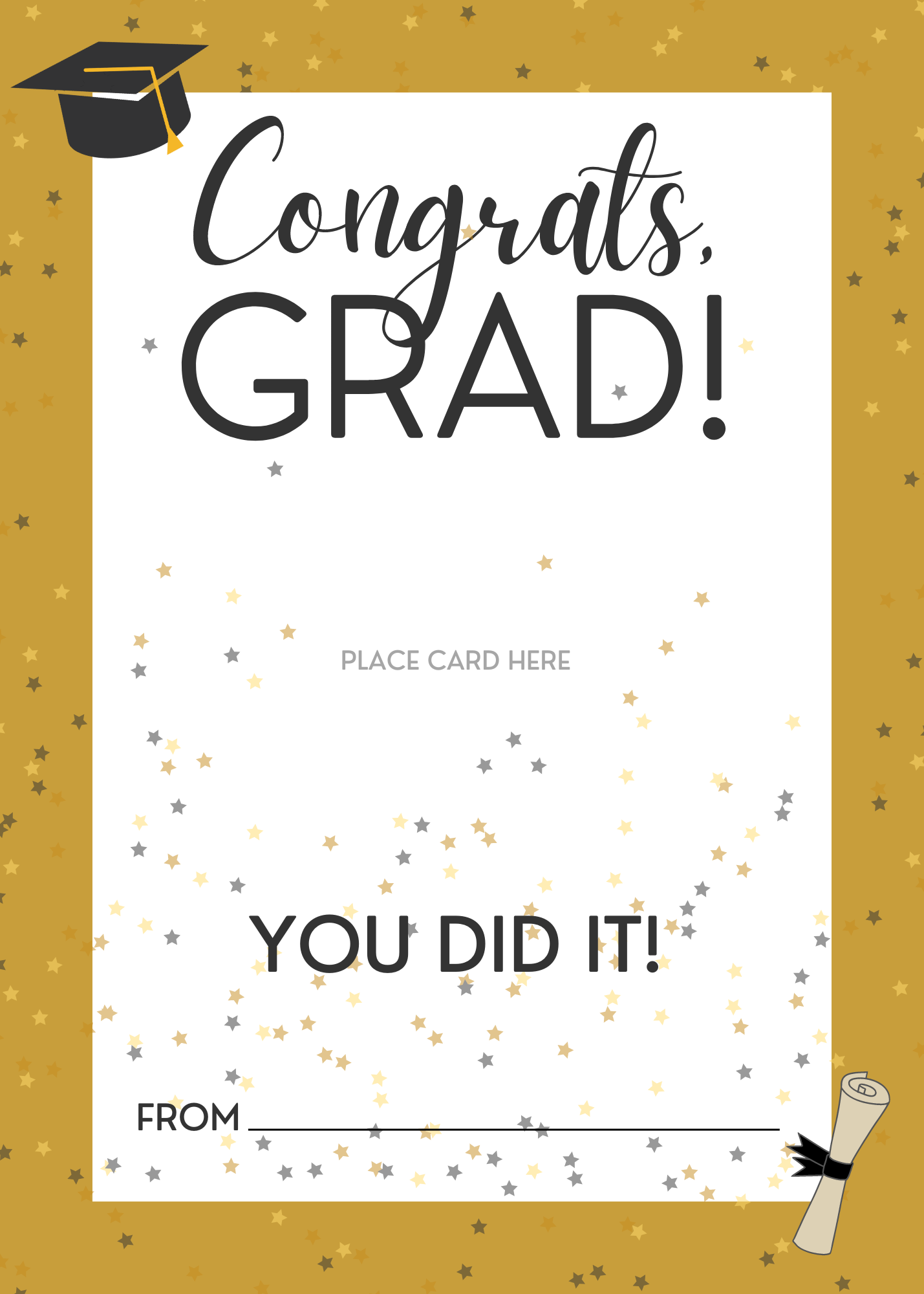 Graduation Card Free Template Free Printable