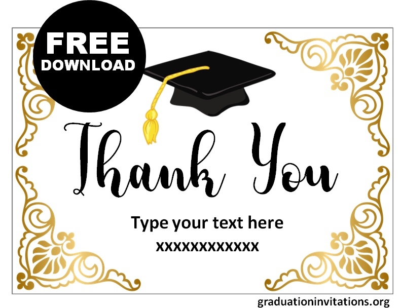 Graduation Thank You Card Templates Free Free Printables Hub