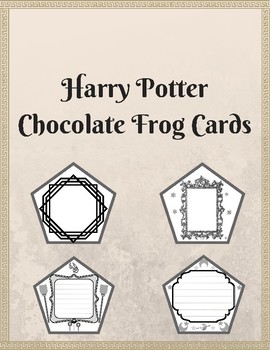 chocolate frog card printable template