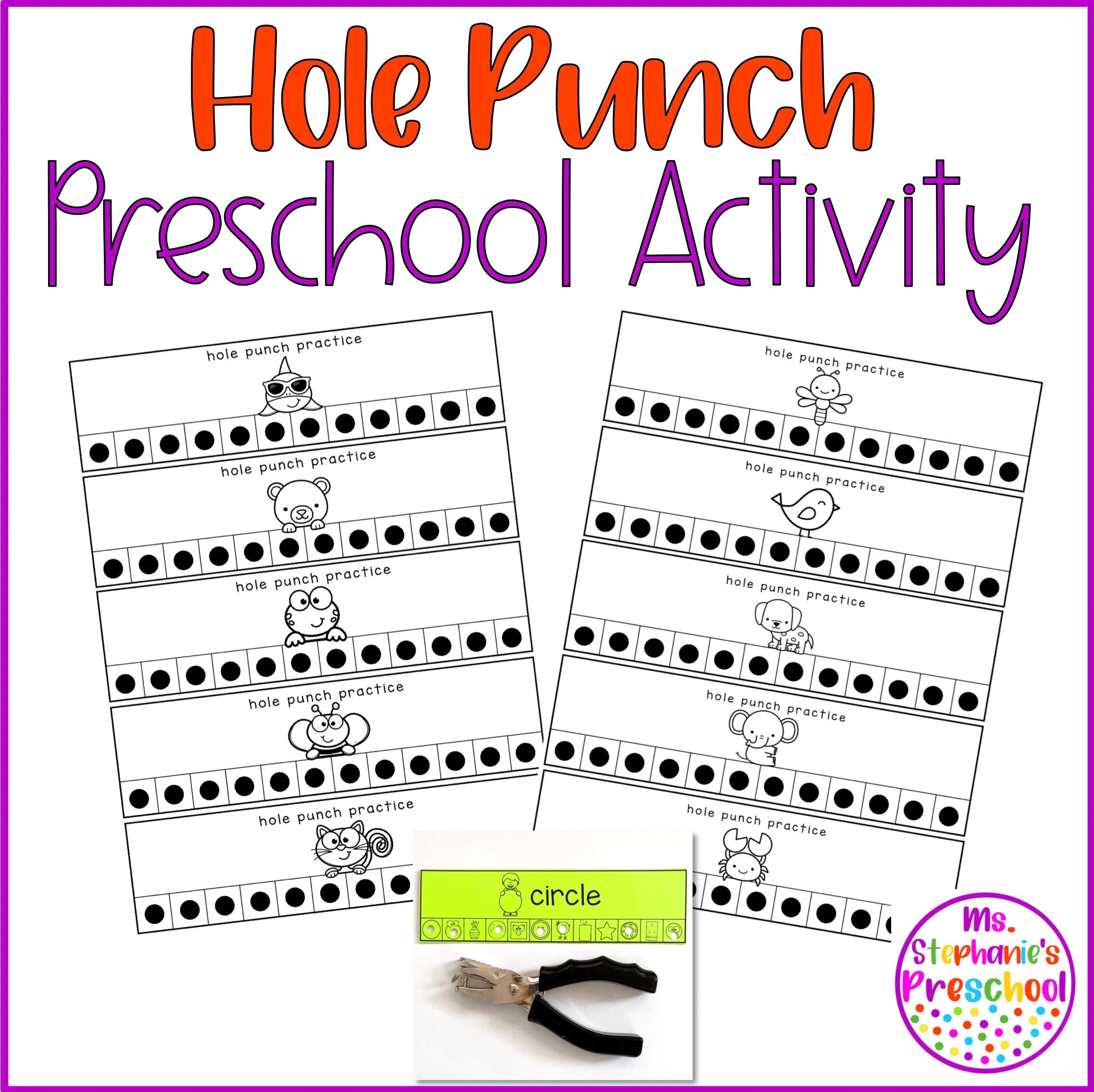 free printable hole punch activities