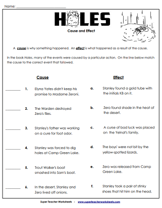 Holes By Louis Sachar Worksheets And Activities Artofit