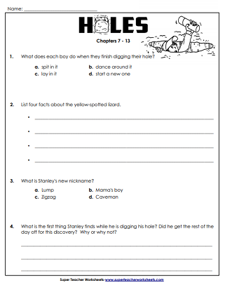 free printable holes activities worksheets