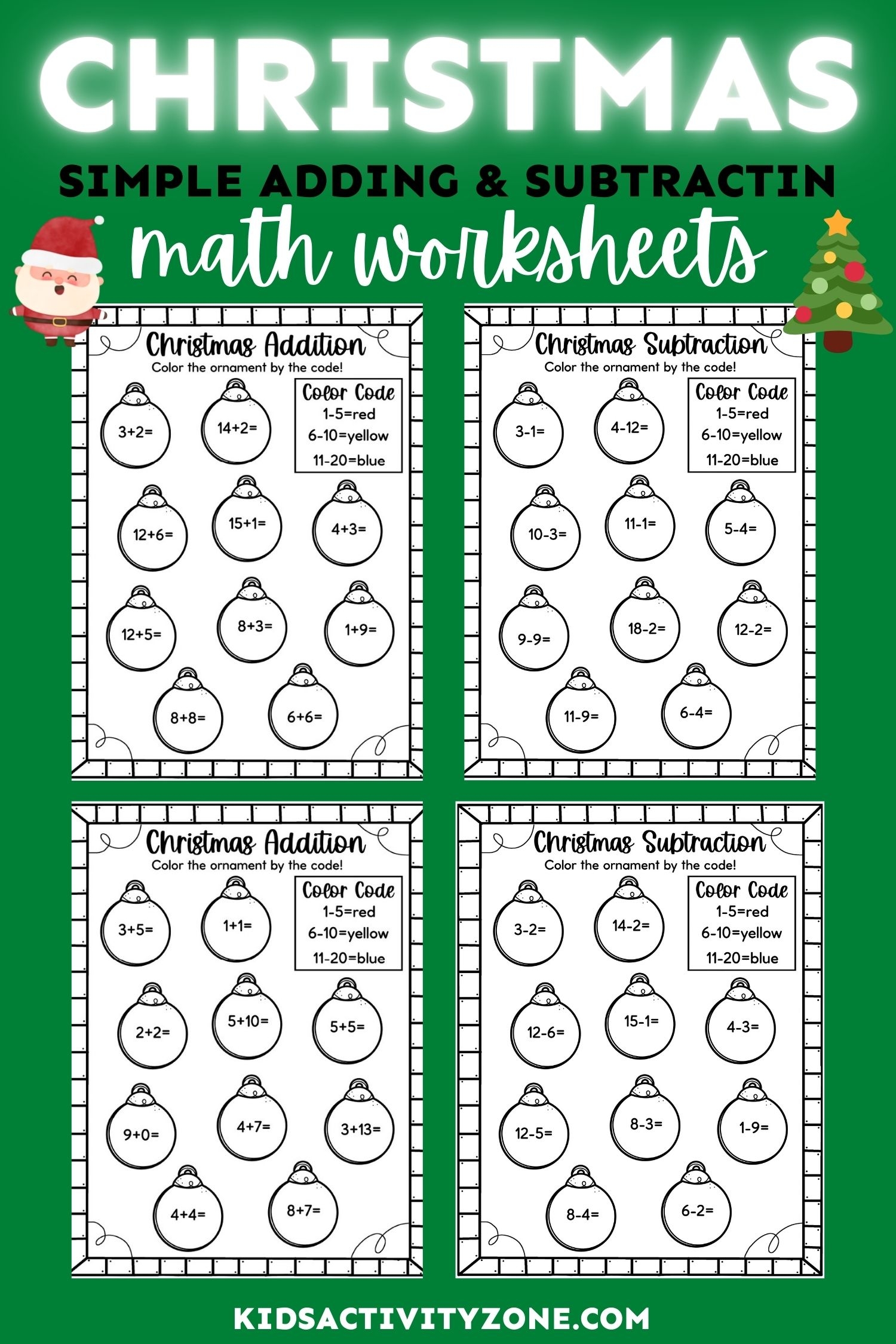 math christmas activities printable