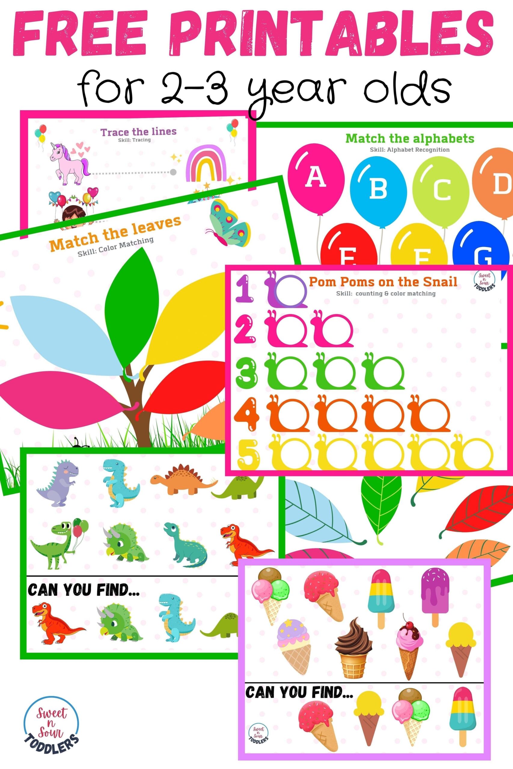 learning activities for 2 year olds printables