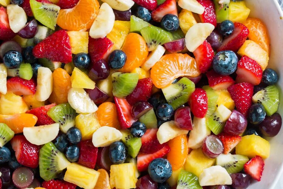 Honey Lime Rainbow Fruit Salad
