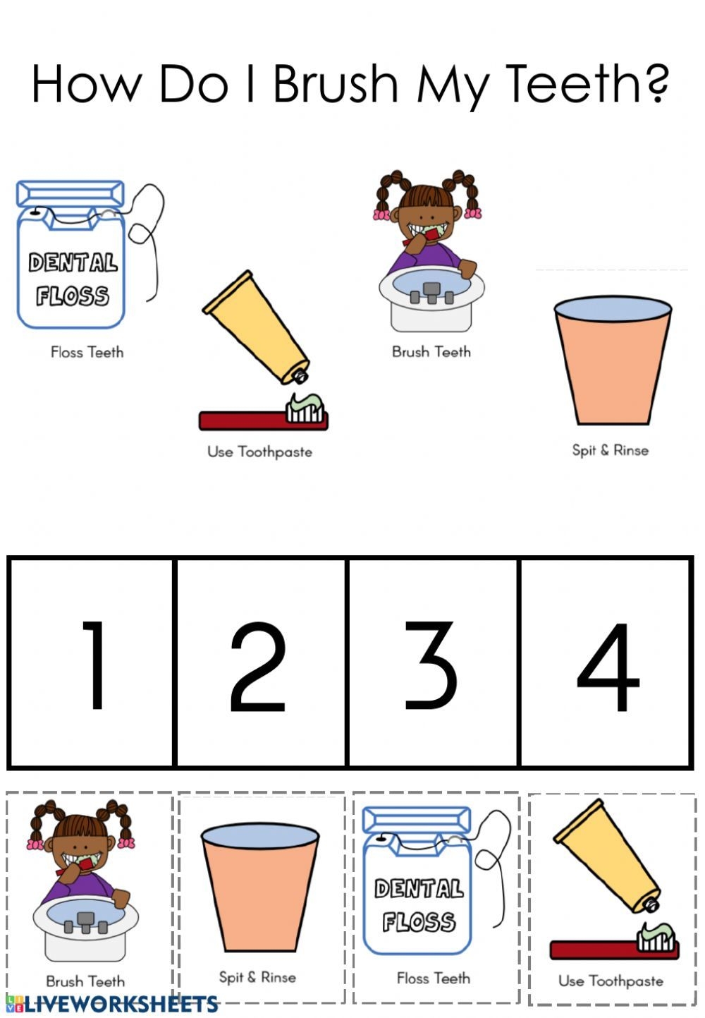How Do I Brush My Teeth Worksheet In 2025 Brushing Teeth Activities 