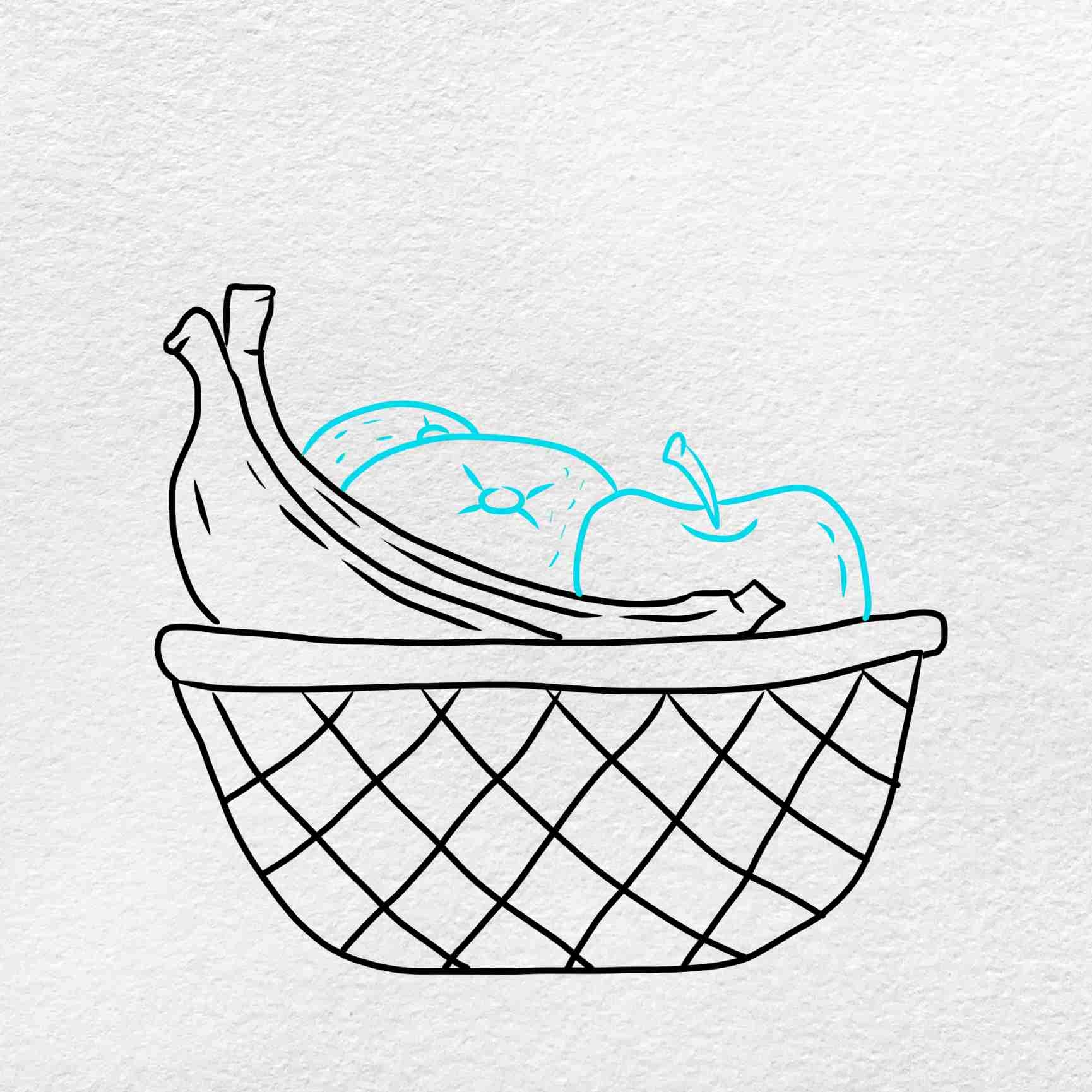 fruit basket pictures drawing
