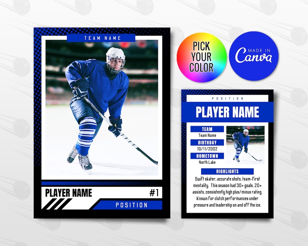 free printable hockey card templates