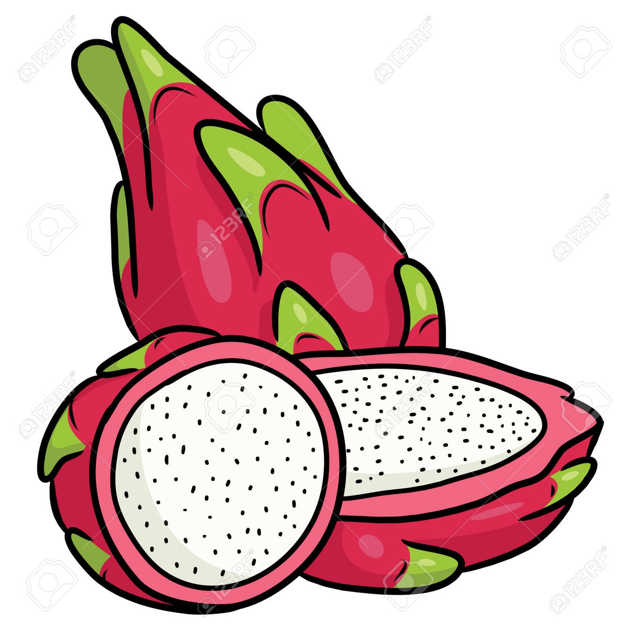 dragon fruit animated pictures