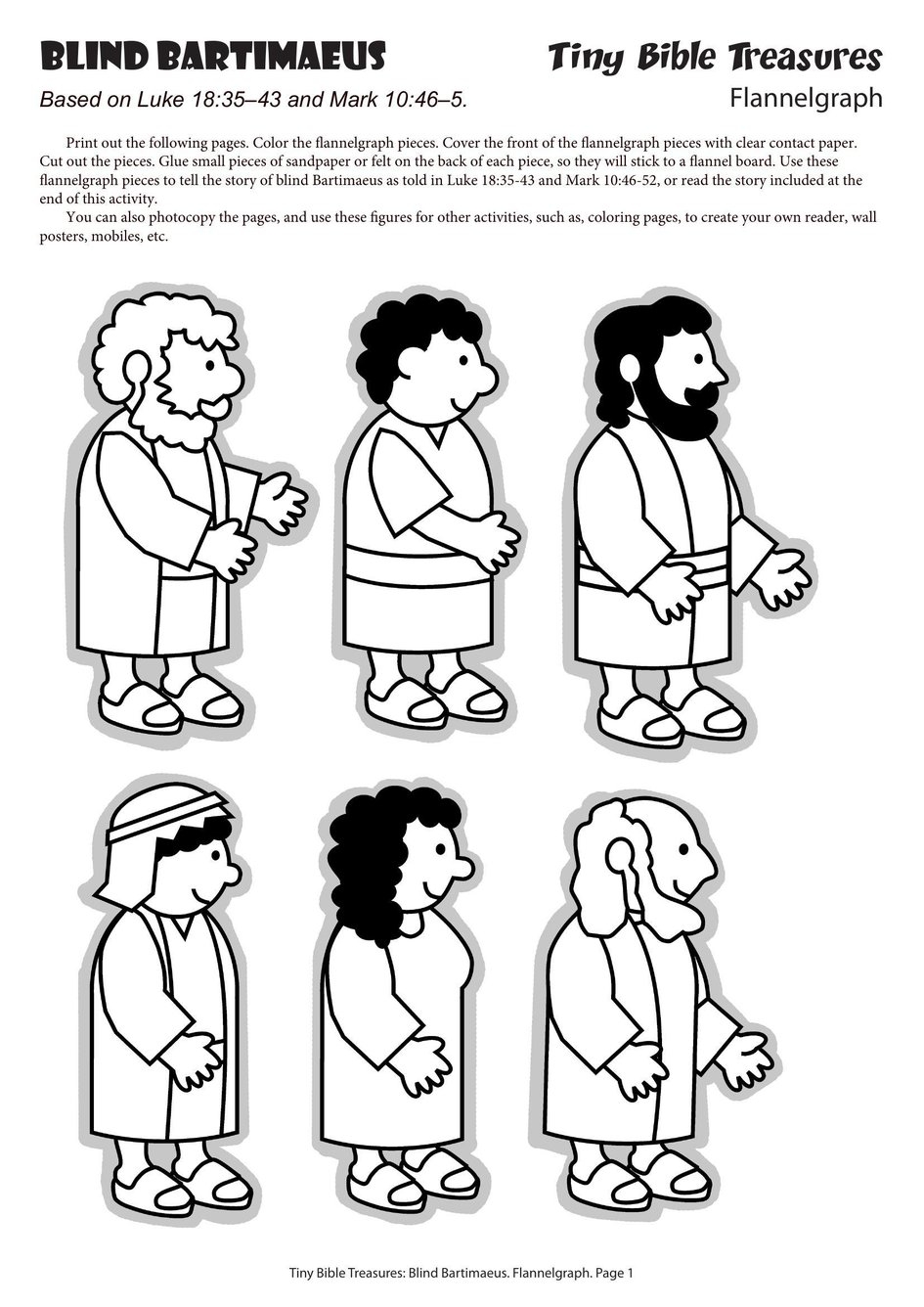 Jesus Heals Color Sheet Jesus Heals Blind Bartimaeus