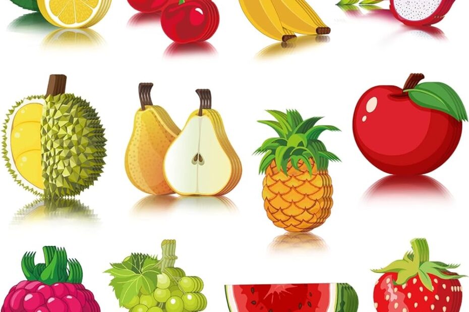 Junkin 48 Pcs Tutti Frutti Party Colorful Fruit Cutouts Lemon Strawberry Pineapple Apple Watermelon Grape Cutout For Classroom Bulletin Board Wall Tropical Fruit Hawaiian Luau Beach Summer Decor Amazon ae Office Products