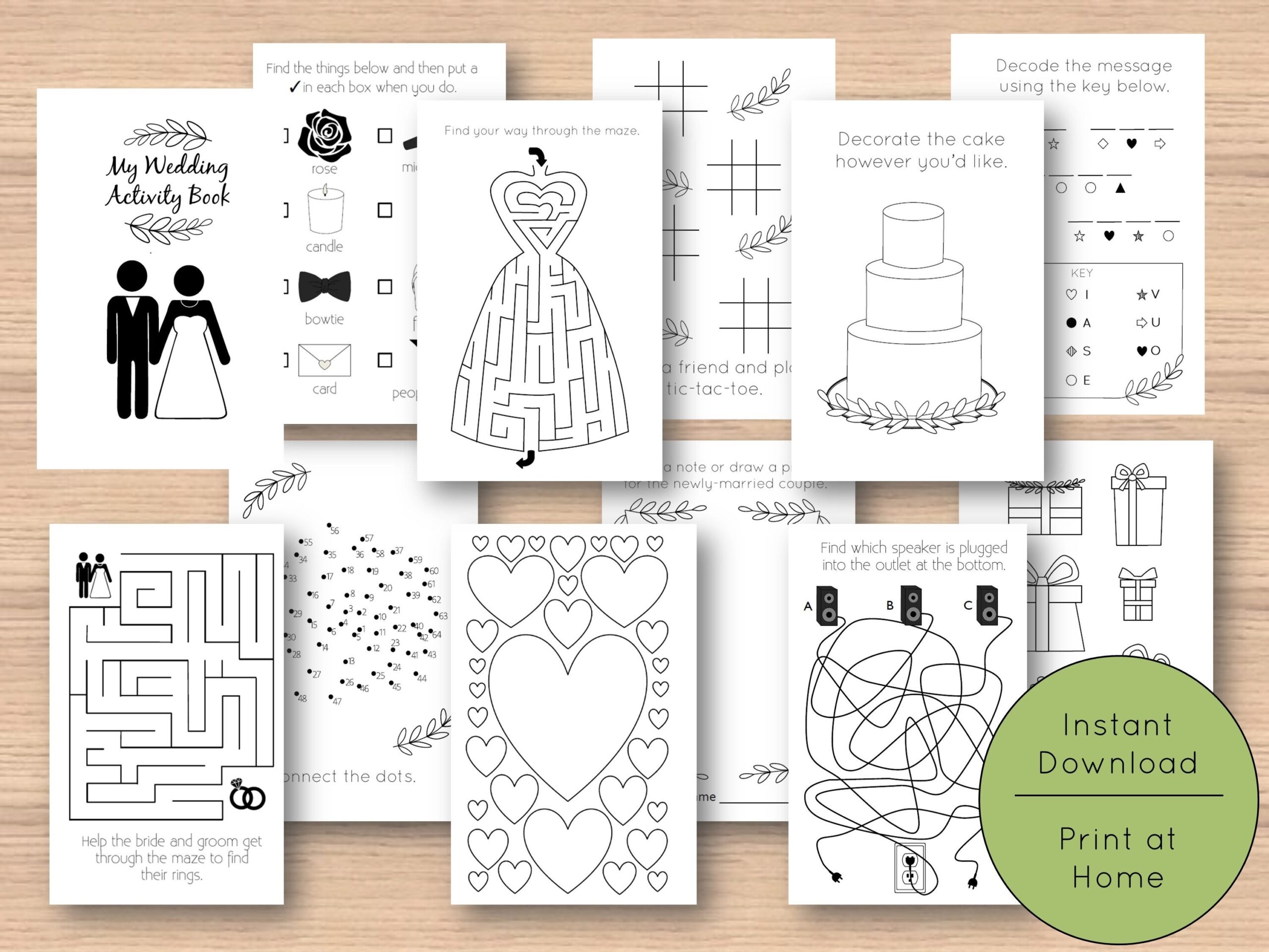 free printable childrens wedding activity book uk