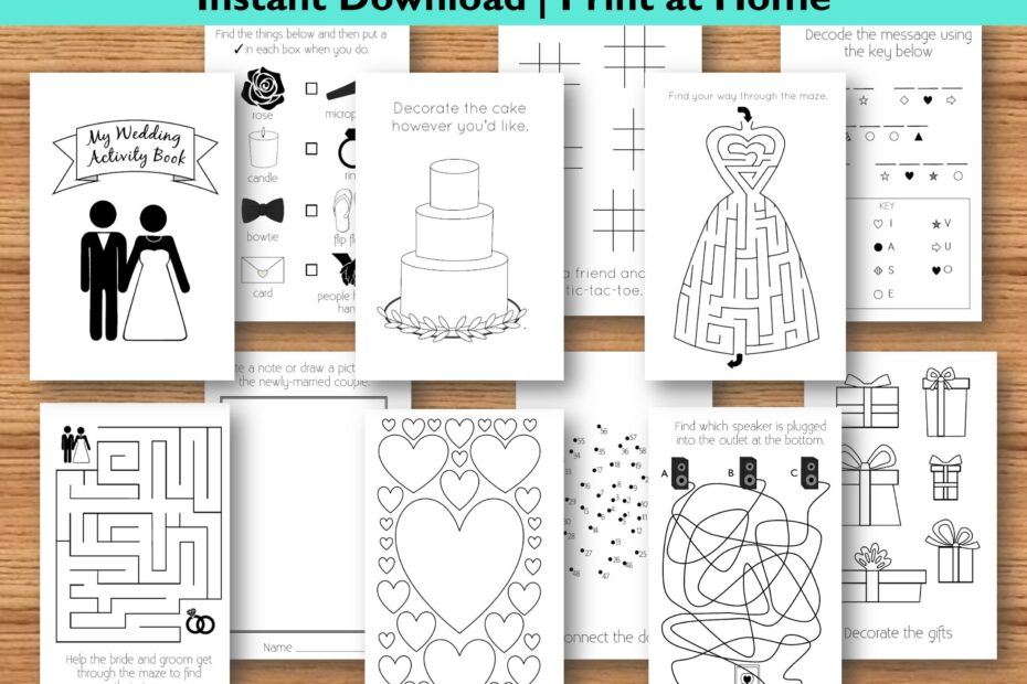 Kids 39 Wedding Activity Book Printable Download Etsy UK